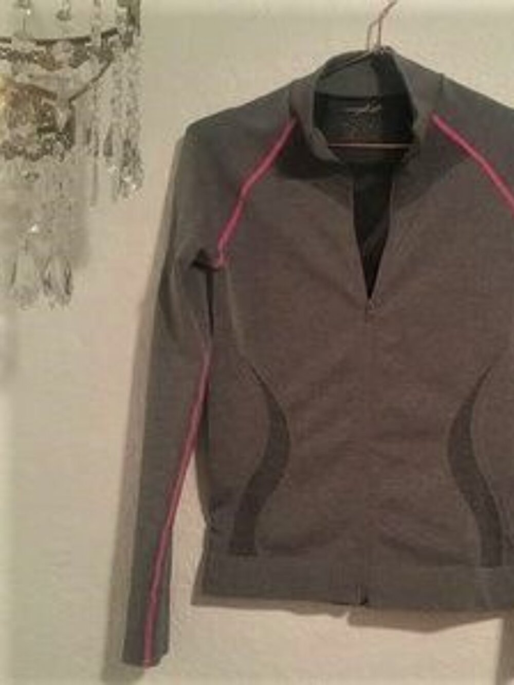 Nophat SZ S Grey Black & Hot Pink Activewear Jacket with Front Zip - Picture 1 of 4